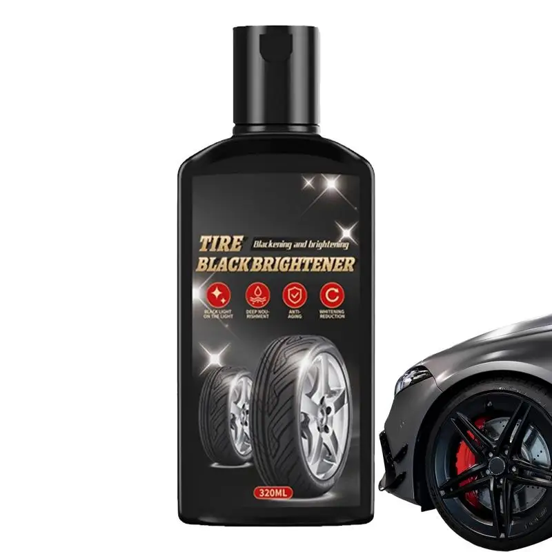 Wheel Cleaner Hydrating Cleaner For Tires 320ml Car Tire Coating Shine For High Gloss Shine Black Brightener Renewal For Tire