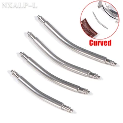 10pcs Curved Spring Bars 1.5 1.8mm Diameter Watchband Link Pin Width 18/20/22/24mm 316L Stainless Steel Curved Watch Band Links