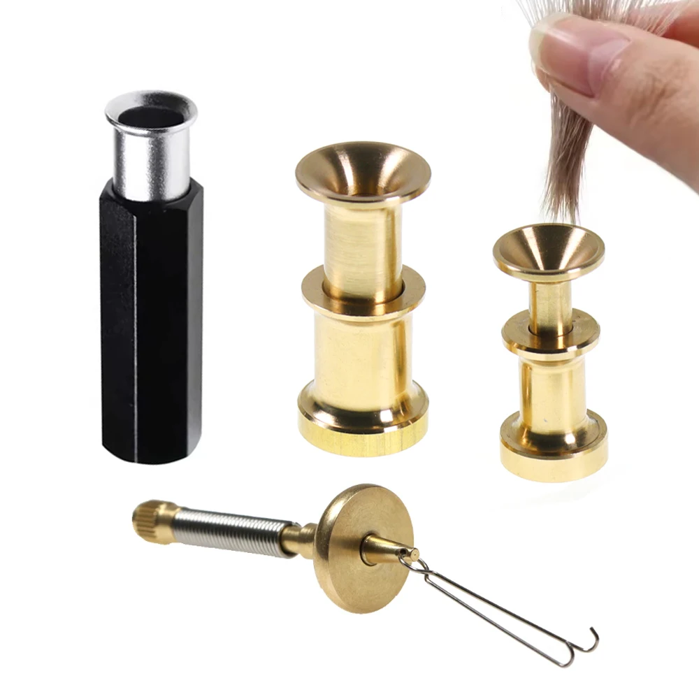 Ferramenta para Atado de Moscas de Pesca, Torcedor de Dubbing Destacável, Empilhador de Pelos para Pesca, Acessório para Atado de Moscas, Material para Fabricação de Iscas para Truta
