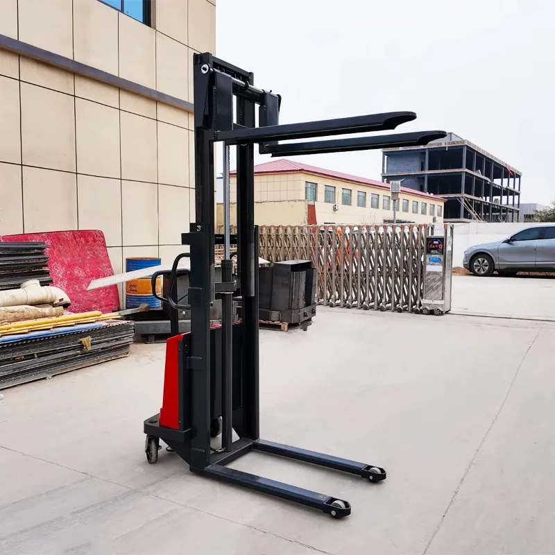 Customized Standing Position Electric Self Lift Stacker Truck 1t-3t Lithium-Ion Battery 3-9m Lifting Height Semi Electric Aisles