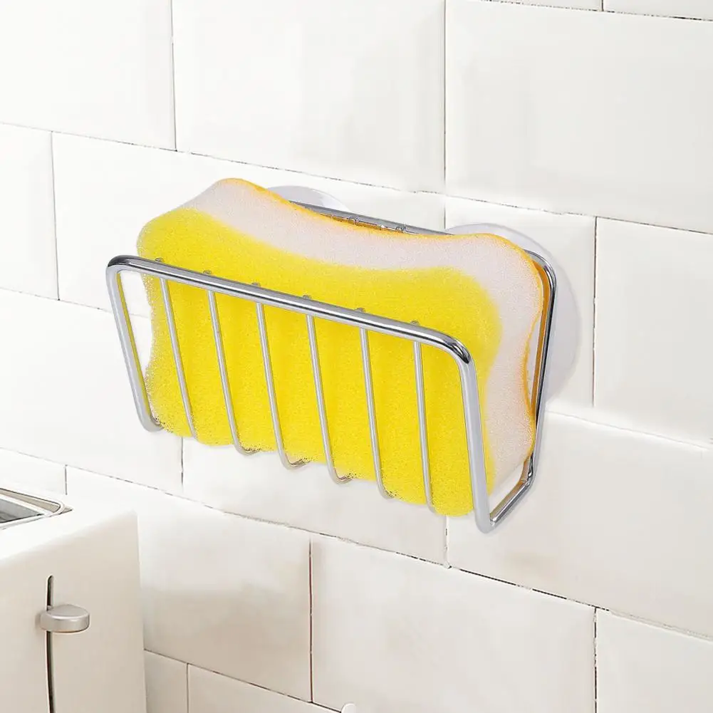 

Durable Sturdy Sink Sponge Holder Compact Sponge Holder for Sink Secure Compact Kitchen Sink Sponge Holders with Suction Cups