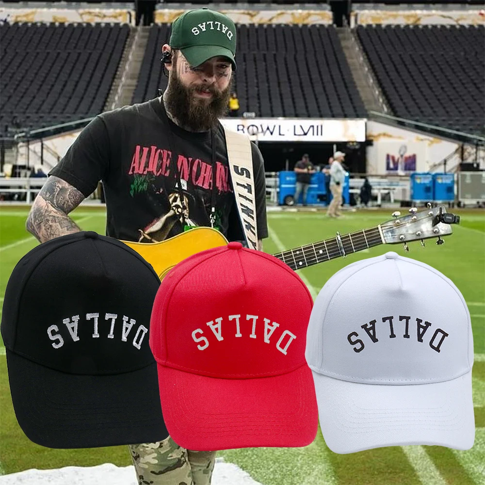 Inversion DALLAS berretto da Baseball ricamo Post Malone papà cappello estate retrò cappello Casual Unisex