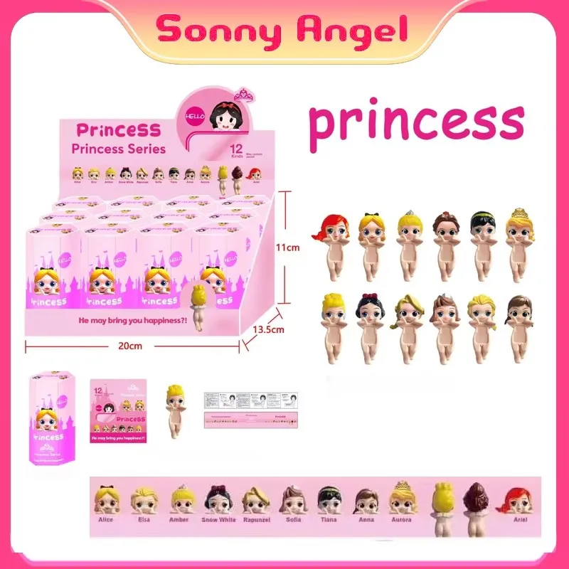 Miniso Sonny Angel Blind Box Princess Series Figure anime Action Figurine Ornamenti Bambole modello per bambini Regali di Natale