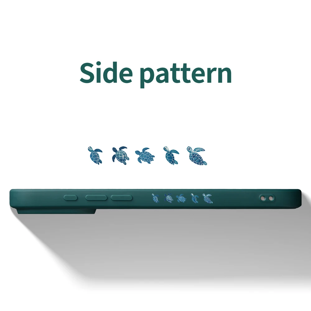 Für iPhone 17 Pro Max 17 Air 16 15 14 13 12 11 Pro Max XS Max7 8 Plus 16e 16 PlusTPU Abdeckung Coque Meeresschildkröte Shell Stil Telefon Fall