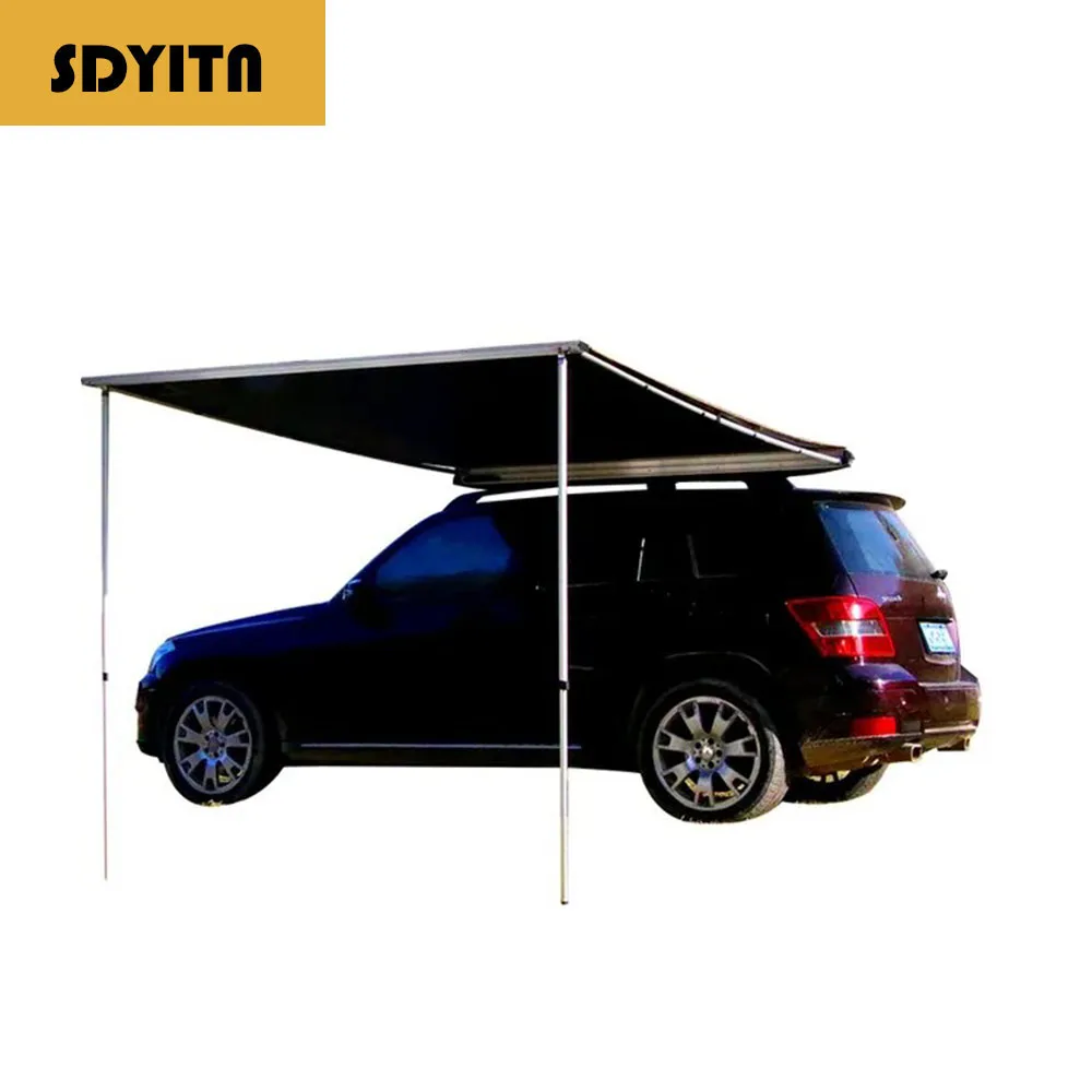 Vinyl Car Awning PU3000mm UV50+ Retractable All Weather Car Side Awnings for SUV Camping and Off-Road Vehicles