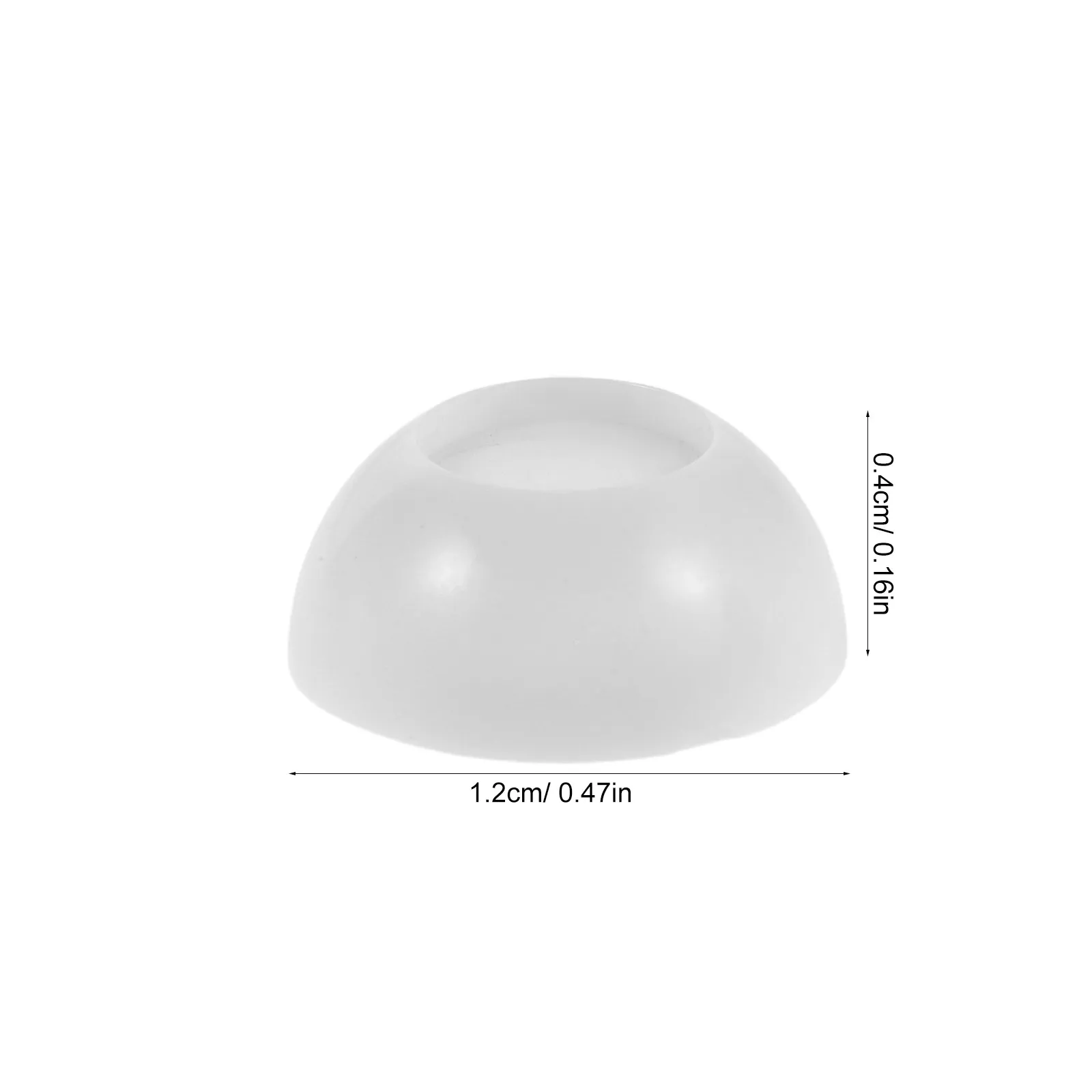 50Pcs 12Mm Od 6Mm Id Smooth Plastic Eye Blanks Unpainted White Base Bjd Accessories DIY Art Craft Supplies for Handmade Projects view 2