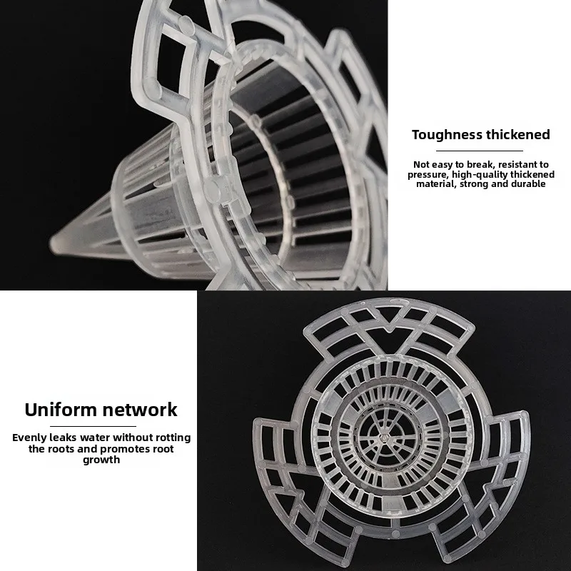 Flower Pot Water Filter Gasket Plastic Mesh Flower Pot Cone Gasket Succulent Root Breathable Anti-Rotten Gasket Fast Delivery