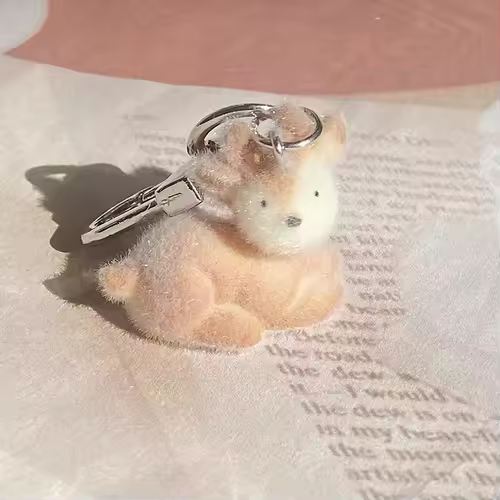 Fluffy Alpaca Elk Capybara Animal Keychains Resin Cartoon Lovely Funny Garlic Goose 3D Doll Pendant Bag Box Car Key Ring Jewelry - Image 6
