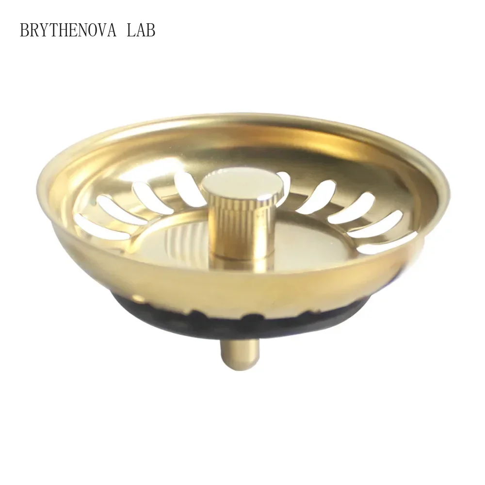 Golden Color Strainer Filters for Sink Kitchen Accessory Drain Plugs 79.3MM