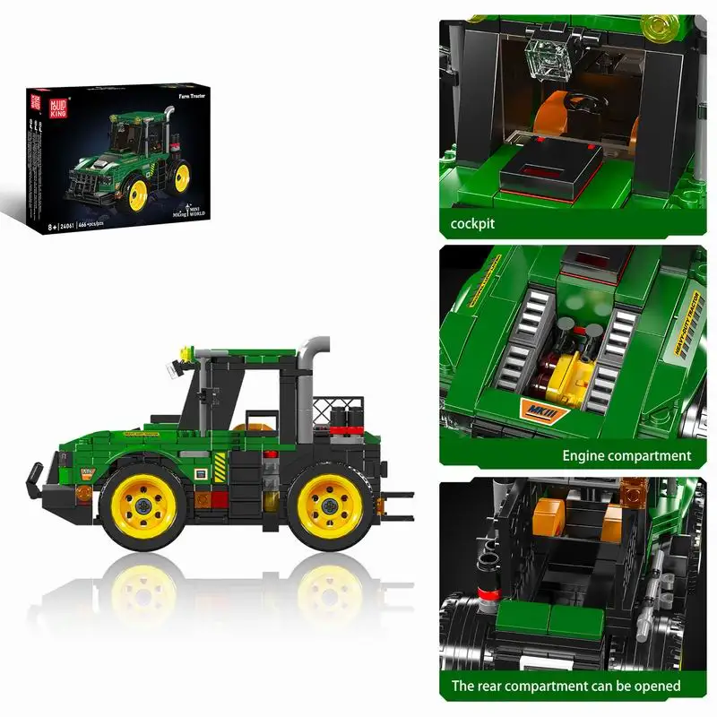 24061 Tractor Model 466pcs Building Blocks Bricks Technical MOC Assembling Model Toys for Boys Christmas Gift Set