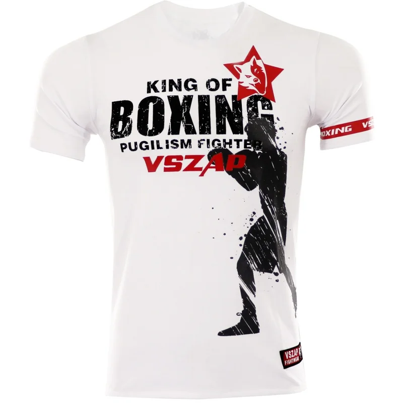 VSZAP Boxing King Mma Large Tight T-shirt Summer Sanda Judo Fitness Running Training Short Sleeve