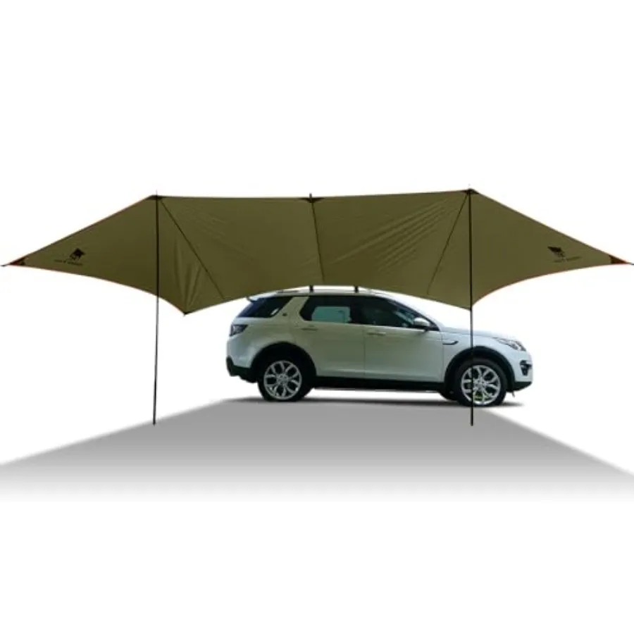 Toldo Lateral Grande para Coche, 19 x 11 pies, Lona Impermeable para SUV, Toldo Exterior para Vehículos, Protección Solar para Camiones, Monovolúmenes, Furgonetas y Campistas