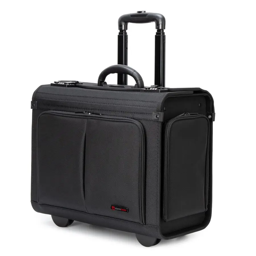 

Briefcase Work Overnight Travel Bag Dual Locks Carry on Business Attache Case Black