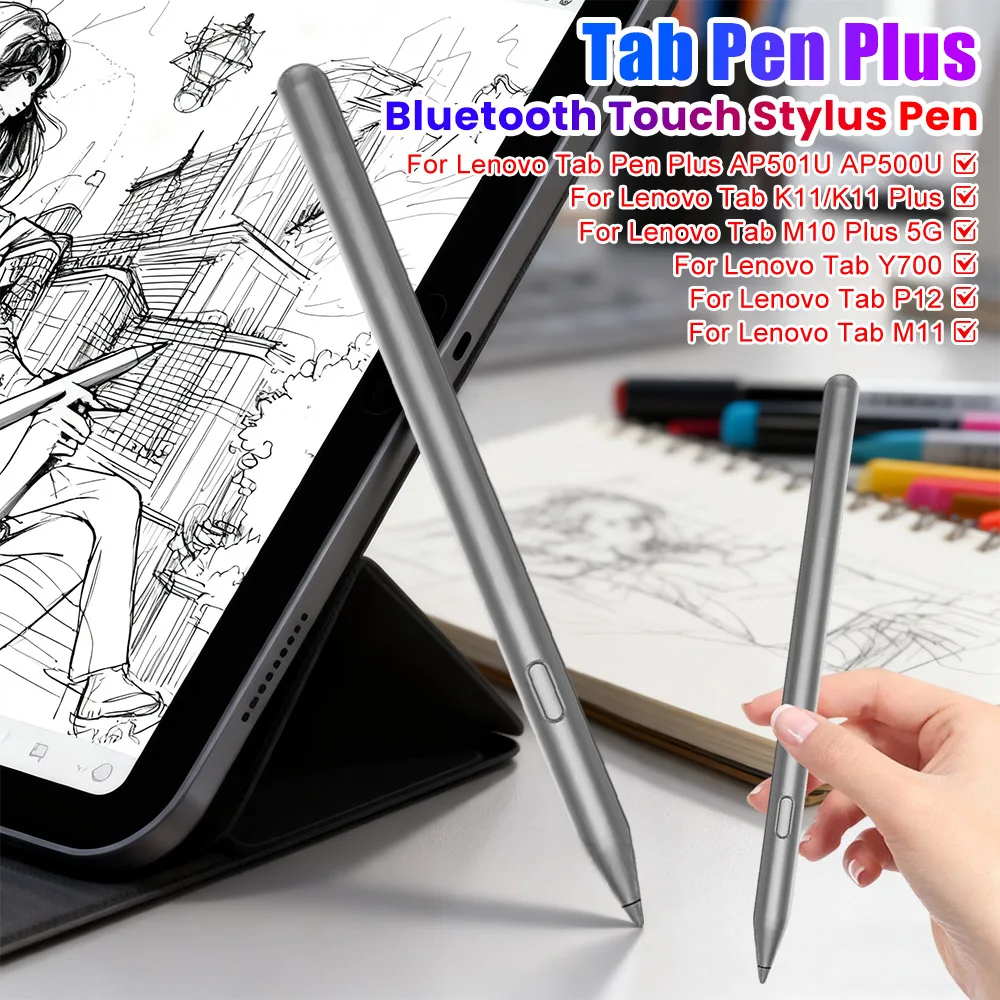 

Для Lenovo Tab Pen Plus AP501U AP500U Tab Pen Plus Bluetooth Tablet Touch Stylus Pencil Palm Rejection Перезаряжаемые стилусы