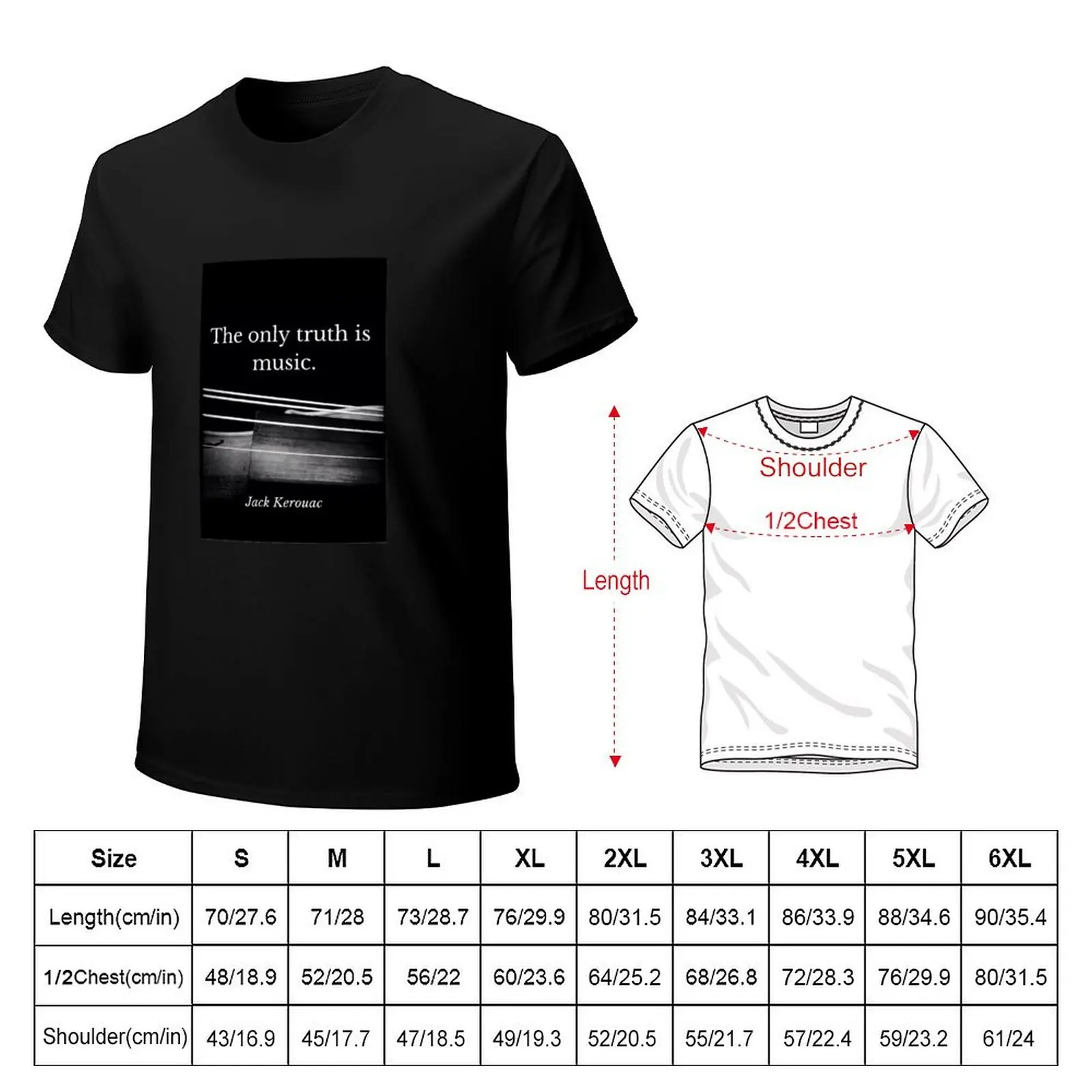 The Only Truth Is Music T-Shirt Functional Casual Short Sleeve Tee