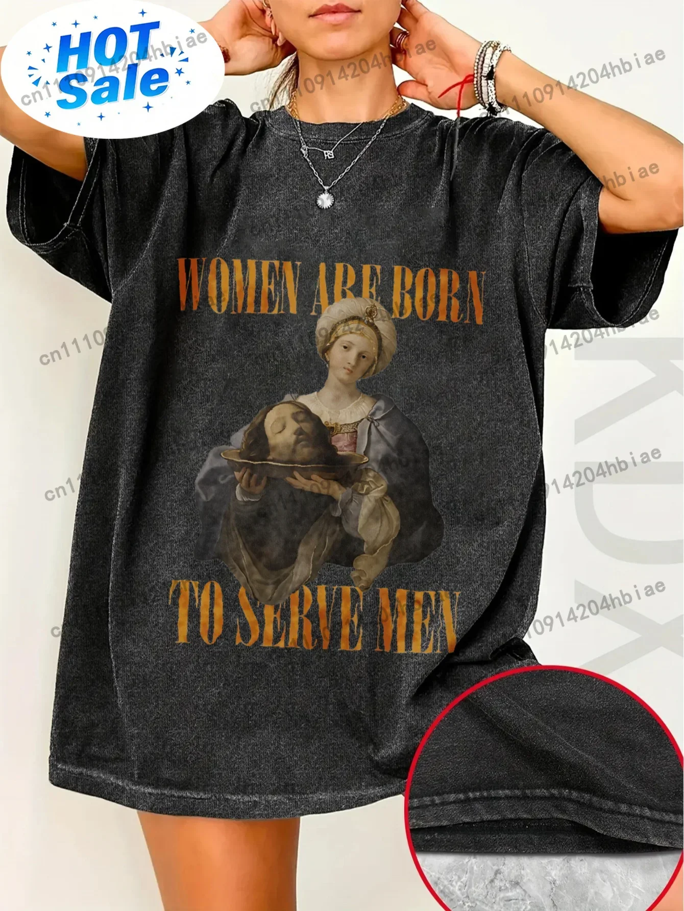 2025 Summer New American Vintage Trend Brand Men'S Off-Shoulder Loose Short Sleeve T-Shirt Couple Top Ding Ge Special Black