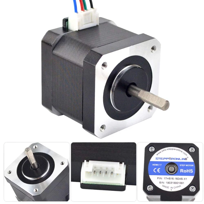 Nema 17 Stepper Motor 1.5A 63.74oz.in  39mm Body with 1m Cable and Connector for DIY CNC/ 3D Printer