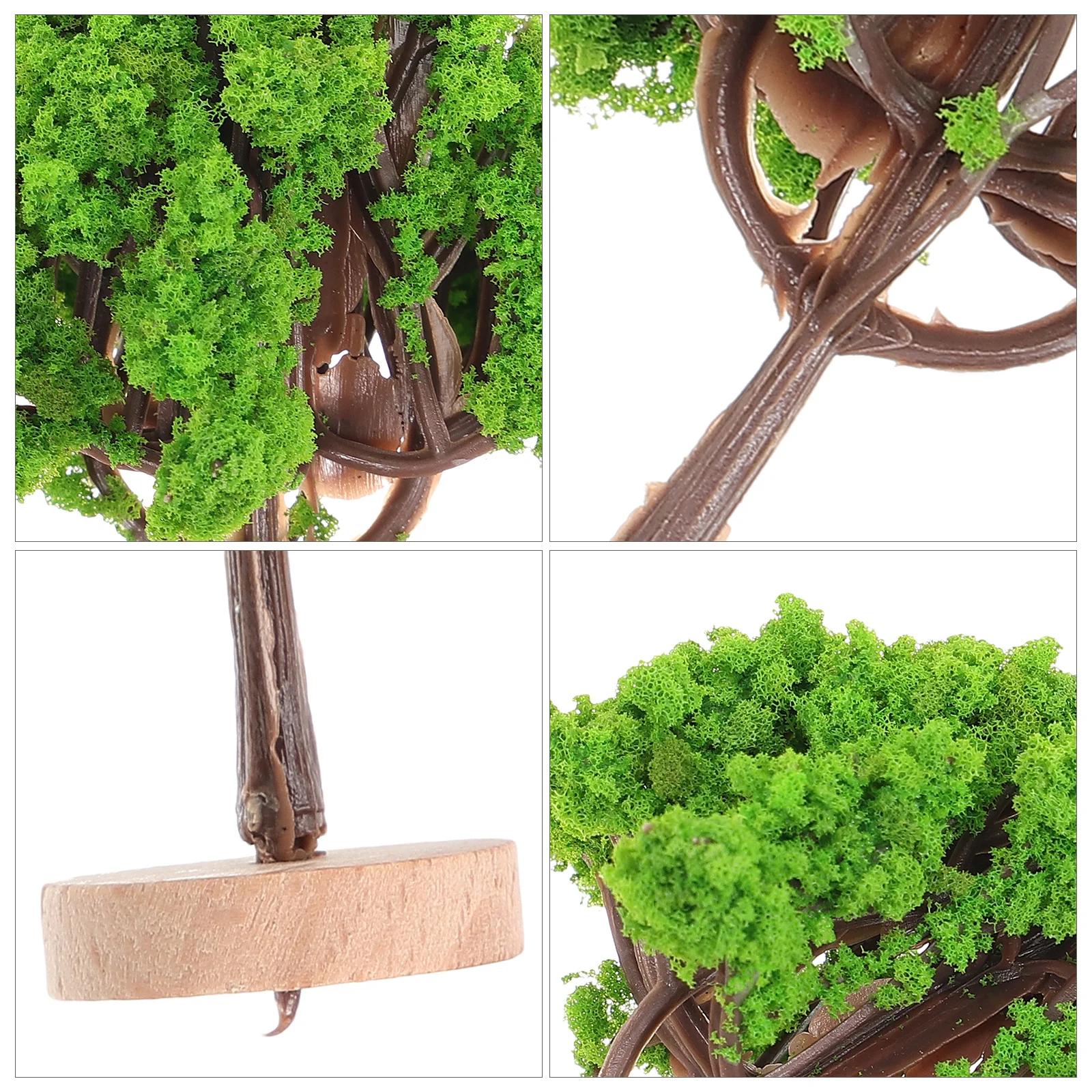 

2pcs Miniature For Christmas Ornament Party Sand Mini Trees Adornment Table Layout Mini Street Trees Decor