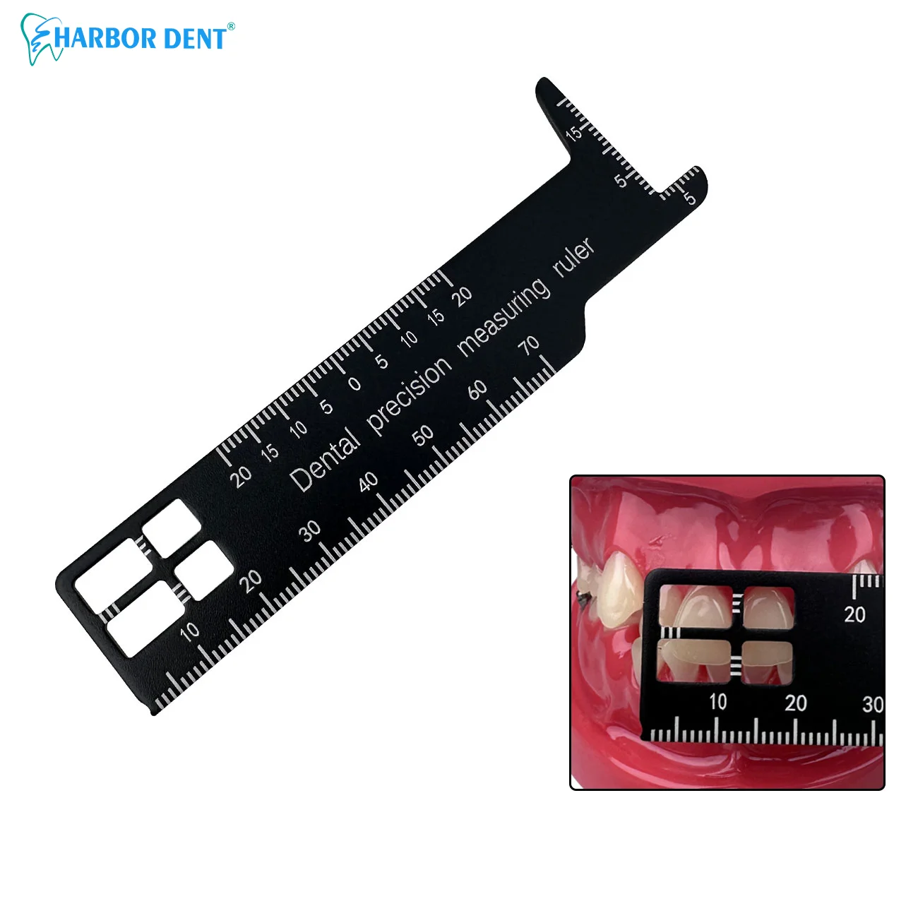 1Pc Dental Precision Gauge Measuring Ruler Span Measure Scale Tooth Medical Tools Photography Endo Caliper Dentistry Instrument