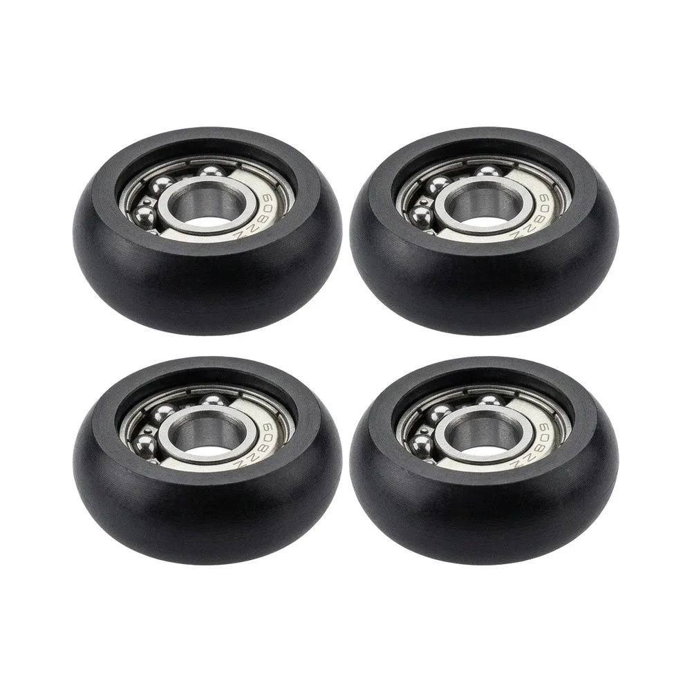 4pcs Plastic Steel Roller Wheels for Rowing Machine Frame Guides Sliding Door Tracks and Window Mechanism Support