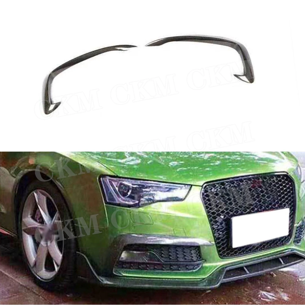 

Передняя противотуманная фара из углеродного волокна, накладка на бампер для Audi A5 Sline S5 2012-2016 FRP, передняя противотуманная фара, бампер, плавники, комплекты кузова