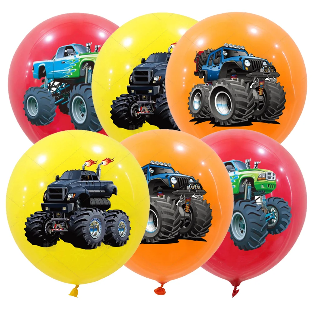 Monster Truck Balloons for Kids Monster Truck Birthday Decorations Race Car Theme Party Supplies