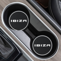 2Pcs Car Silica Gel Water Coaster Anti-slip Pad Car Silicone Coaster Accessories For Ibiza LOGO 6L MK4 FR Line TSI TDI