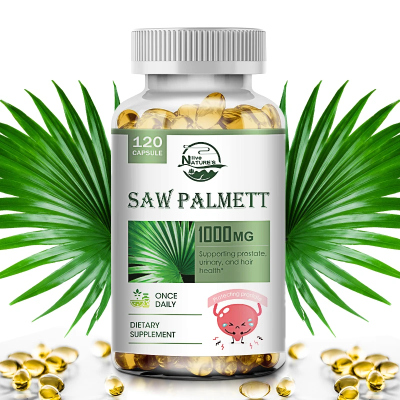 Nature’s live Saw Palmetto Extract 1000mg | 120 Capsules | Prostate Supplement | For Adult