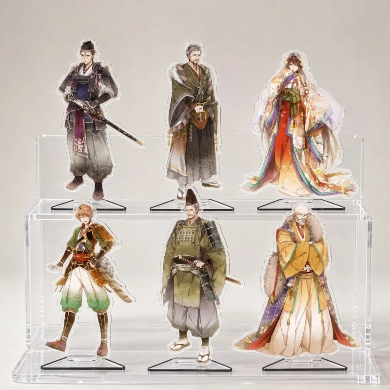 Otome Game Birushana Rising Flower of Genpei Anime Acrylic Stand Model Figure Cosplay Plate  Keychain Desk Decor Plate Gift