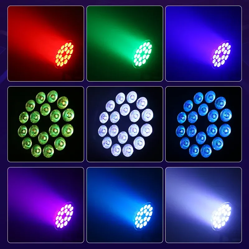 LED Par light 18*10W Full Color LED wash strobe effect light KTV disco party wedding concert dmx512 stage lighting show
