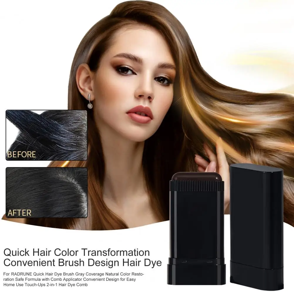 Pente de tintura de cabelo 20g, cobertura cinza, ingredientes naturais, descartável, escova de tingimento de cabelo, temporária, marrom, preto, ferramentas de coloração de cabelo