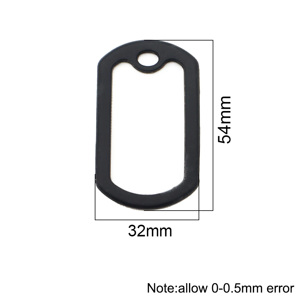 100Pcs Rectangular Rubber Leather Pet ID Tag Pendant Key Ring Pendant Silent Accessories