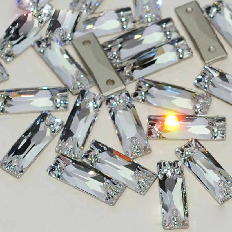 

3255 Crystal Sew On Rhinestones Baguette Strass Glitter Craft Flatback Crystals For Garment Figure Skating Suit Decorations