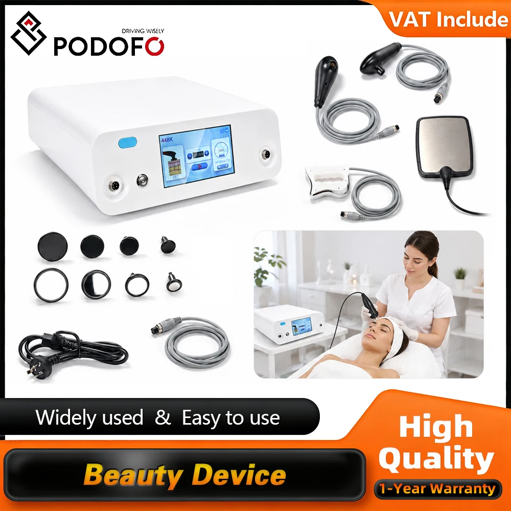 Appareil de beauté Podofo 448K Fever Master avec contrôleur de température, modes CET et RET, anti-âge, lifting des rides, activation cutanée, brûleur de graisse, remodelage, circulation sanguine, réparation cellulaire, régulation endocrinienne, soin du buste, éclaircissement, appareil de rajeunissement pour salon