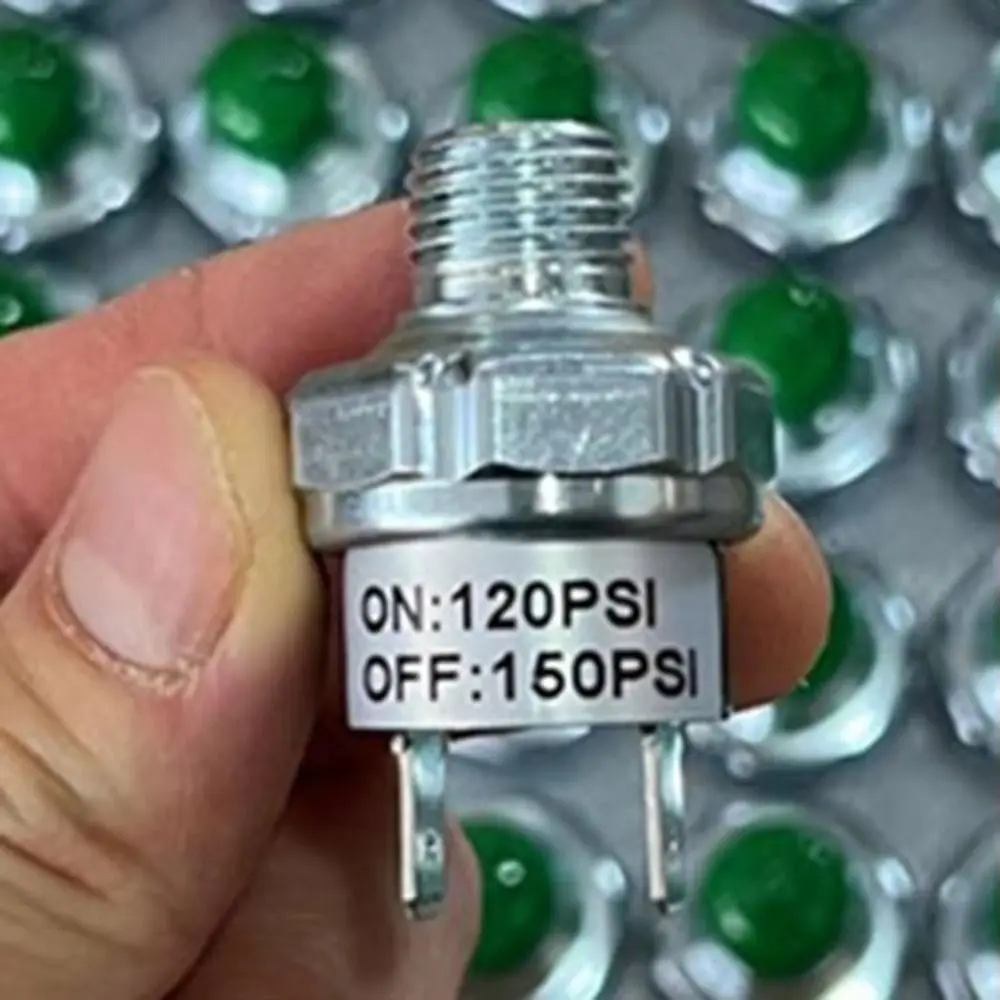 70-100/90-120PSI 110-140PSI ضاغط الهواء مفتاح ضغط 1/4 "NPT 12 فولت/24 فولت للتحكم في مفتاح سبائك الألومنيوم لخزان الهواء #6