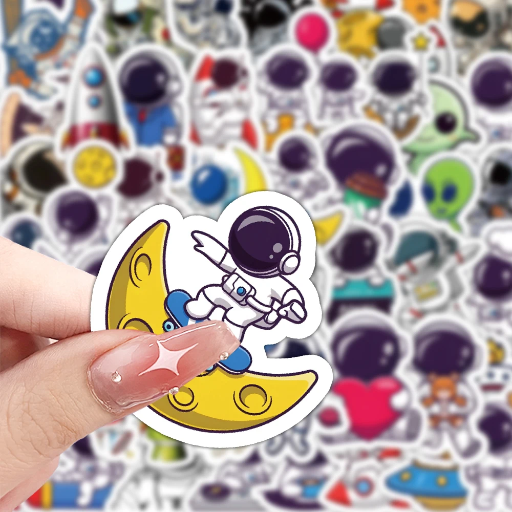 10/30/60PCS Coole Spaceman Graffiti Aufkleber Lustige Astronaut Cartoon Aufkleber Notebook Telefon Gitarre Helm Wasserdichte Aufkleber kind Spielzeug