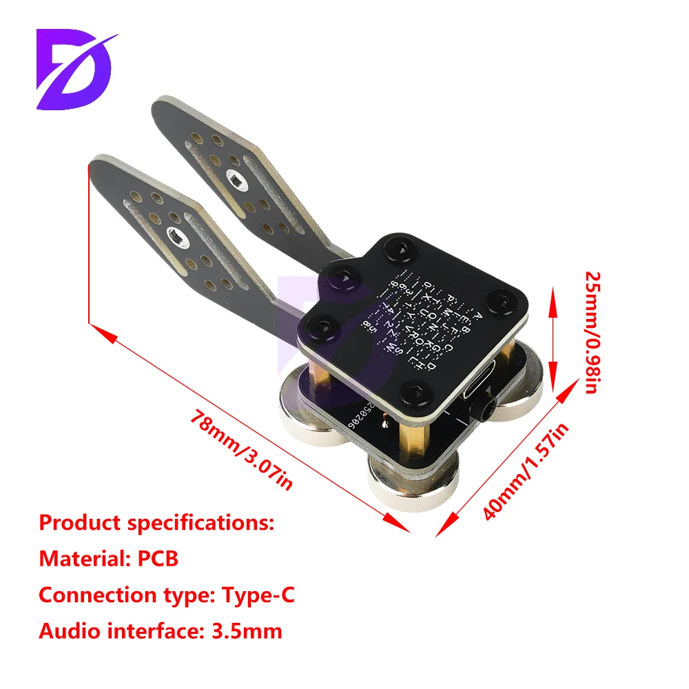 CW Morse Code Paddle Key Trainer - Dual Lever Automatic Key with Type-C/3.5mm Ports, Mini Magnetic Base for Beginners & Pros