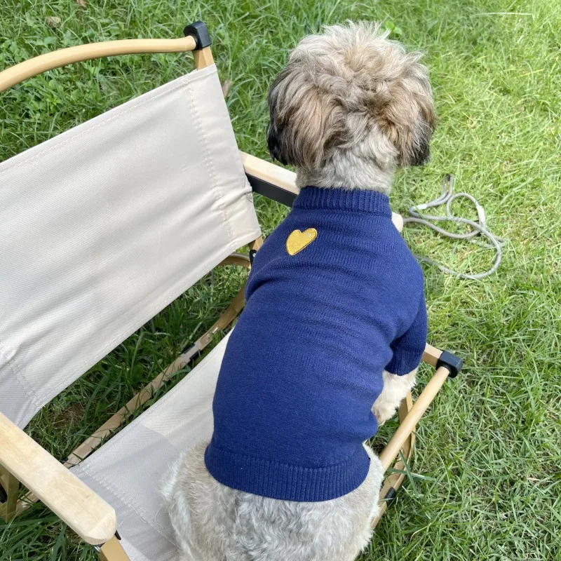 Pet Tide Brand Knitted Autumn and Winter Sweater Dog Cat Silver Gradient Cat Cardigan Clothes