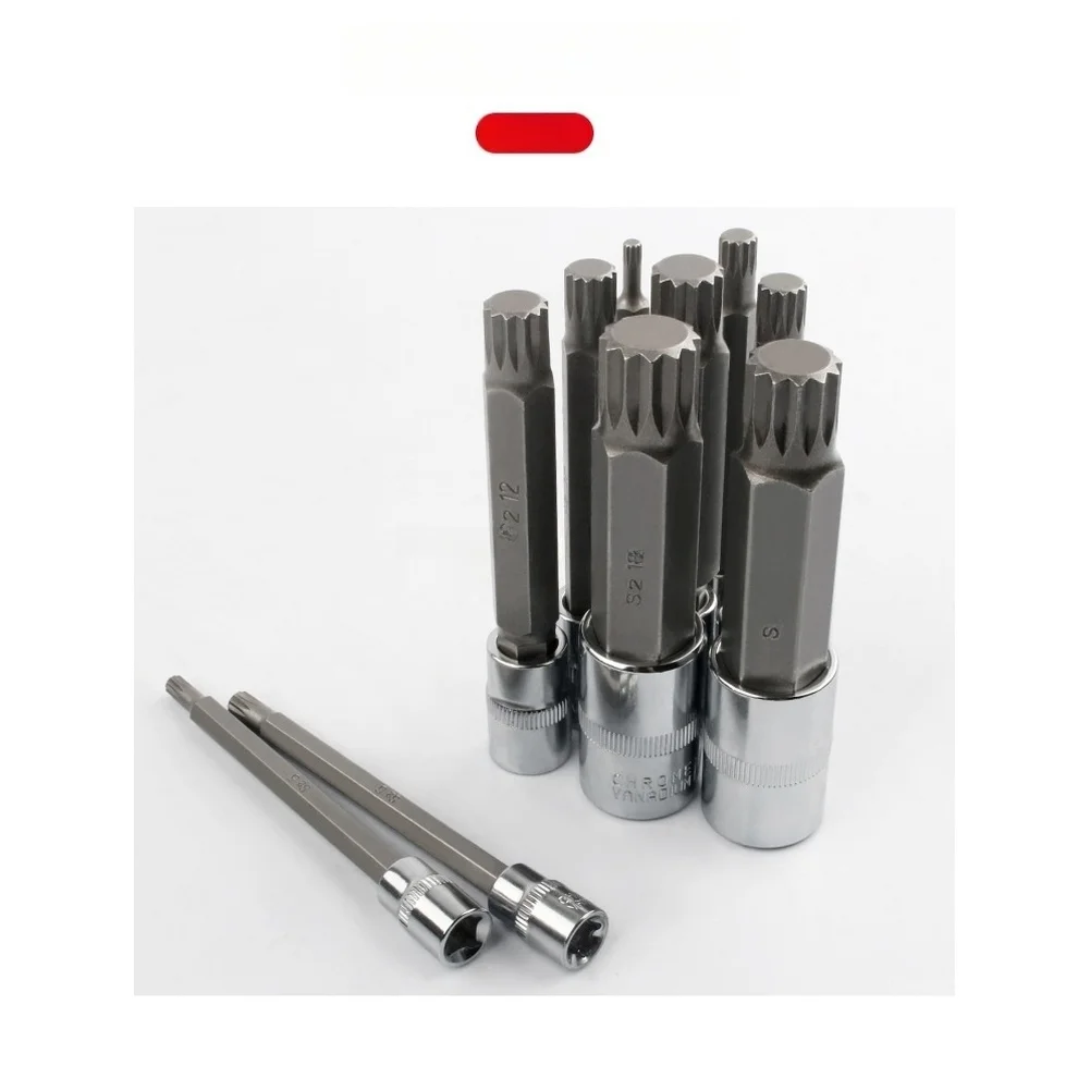 

Набор высокопрочных торцевых ключей с удлиненной рукояткой, 12-гранные головки, удлиненный стержень, устойчивые к ржавчине