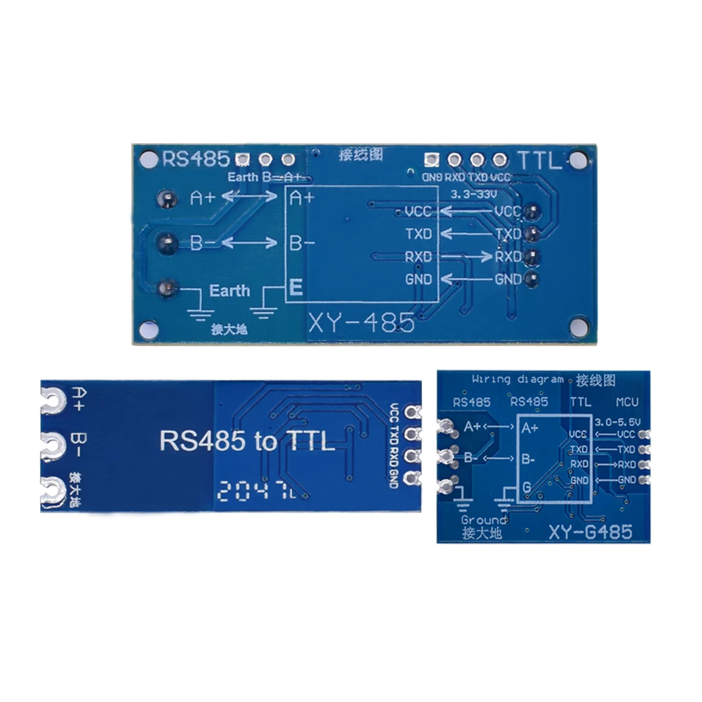 TTL przejdź do modułu RS485 sprzętowa automatyczna kontrola przepływu moduł szeregowy UART poziom wzajemnej konwersji moduł zasilania 3.3V 5V — zdjęcie 6