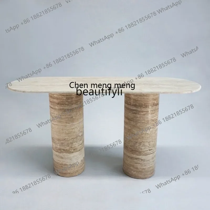 

new styleNatural Cave Stone Console Tables Marble Living Room Wall Console Household Strip Desk ss 7304
