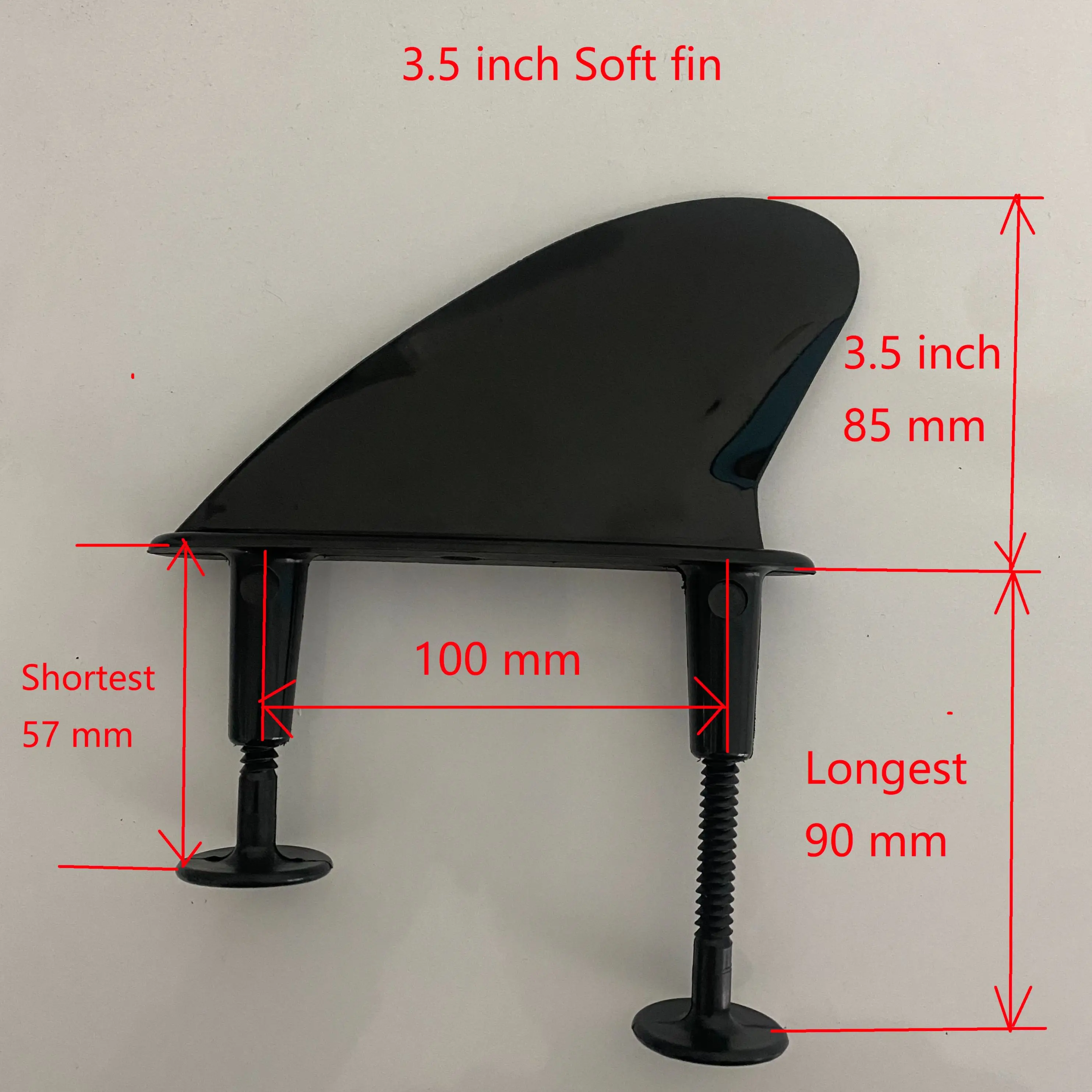 Weiche Finnen zum Surfen, Soft-Tail-Finne für Soft-Surfboards, Longboard-Finne, Eine Große Finne und Zwei Seitenflossen, Surf-Zubehör – Detail 2