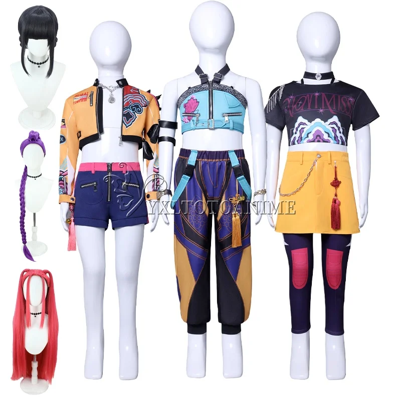 Rumi Zoey Mira Cosplay Costume Girls Huntrix Group Idol Roleplay Outfits Halloween Carnival Suit