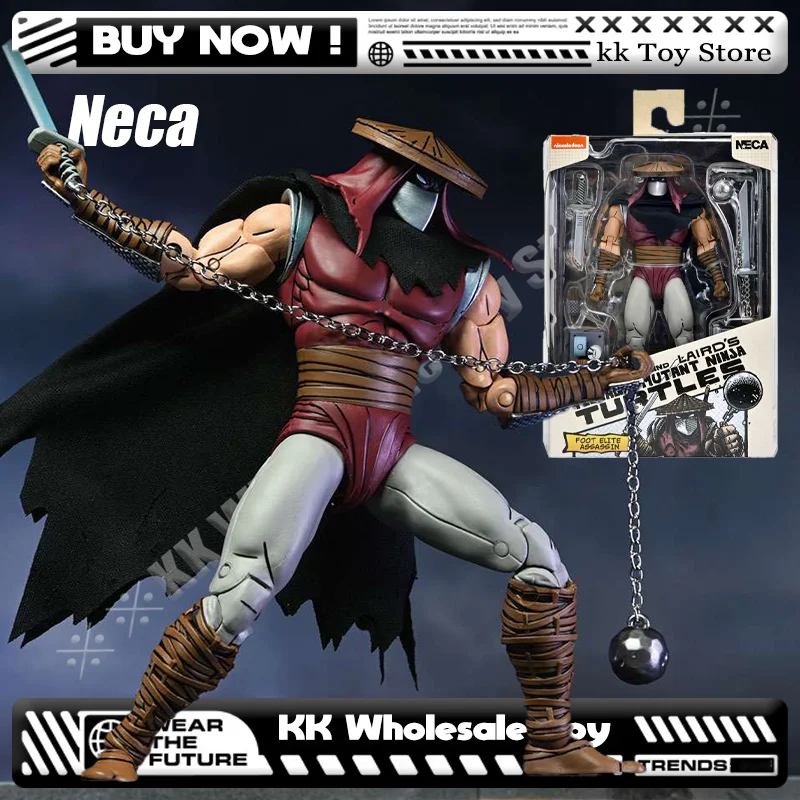 

New NECA 54442 Classic Turtles Foot Elite assassing Guard Classic Colors Shredder Anime action Figure Model toy Customized