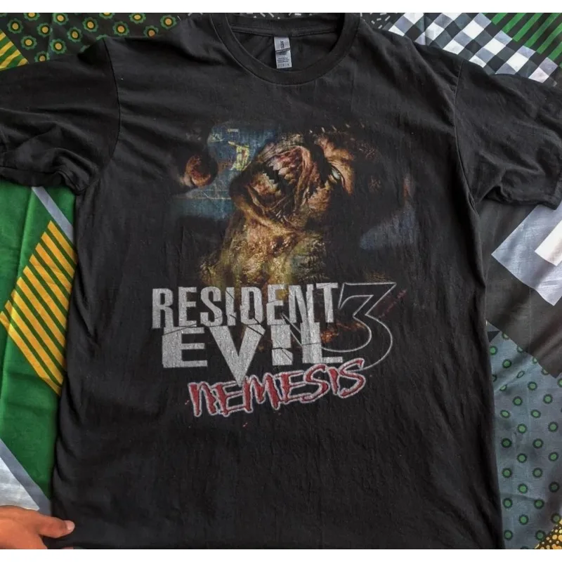 Retro Resident Evil 3 Muster T-Shirt Herren T-Shirt Sommer Neuer Stil Unisex Lässige Mode Baumwoll-T-Shirt
