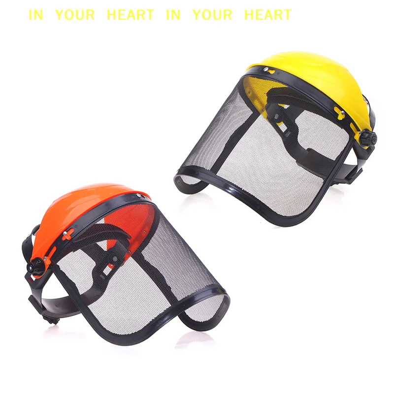 

【X】Garden Grass Trimmer Safety Helmet Hat with Full Face Mesh Protective Mask for Logging Brush Cutter Forestry Protection