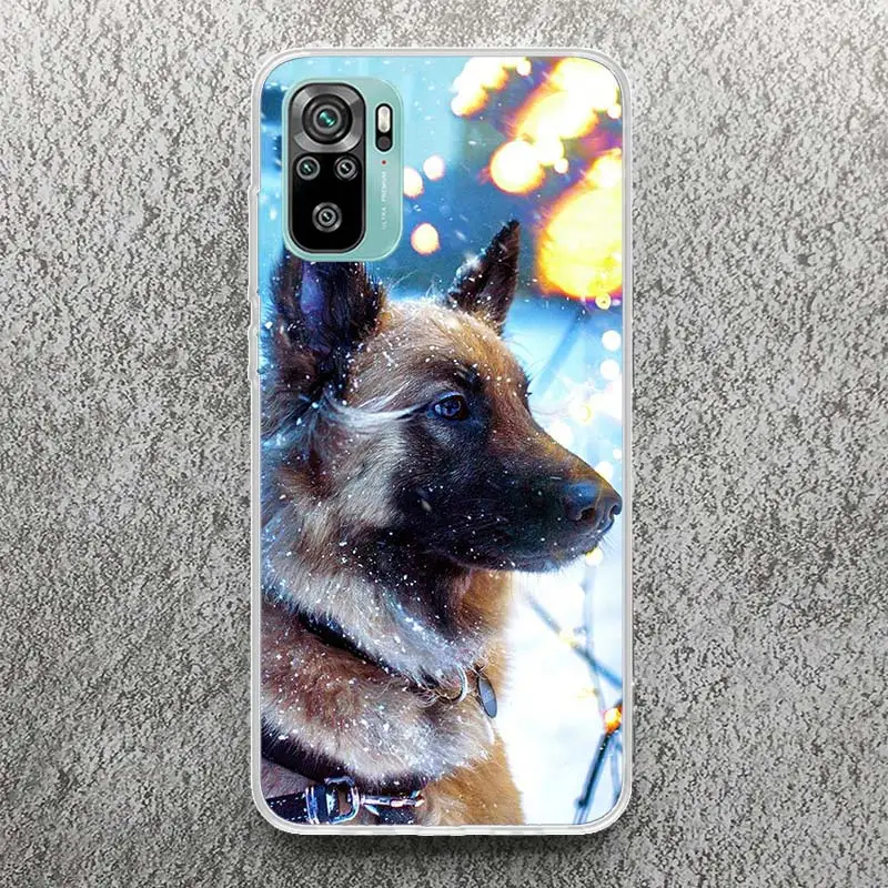 German Shepherd Dog Print Soft Case for Xiaomi Redmi Note 12S 11S 12 11T 10S Phone Shell 9S 8T 11 10 9 8 11E Pro Plus 7 Cover