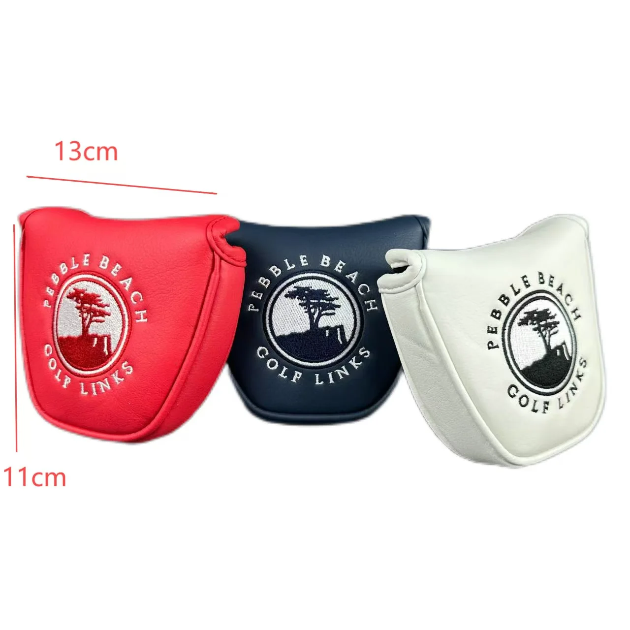 1PCS Trees Pebble Beach Golf Club Putter Cover, Square Semicircle Golf Head Putter Cover for Scotty Cameron