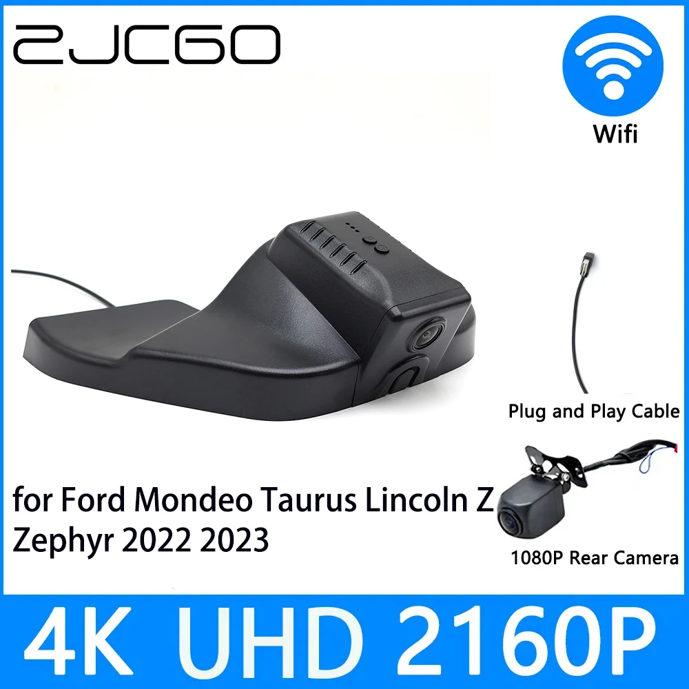 ZJCGO Dash Cam 4K UHD 2160P Car Video Recorder DVR Night Vision parking for Ford Mondeo Taurus Lincoln Z Zephyr 2022 2023