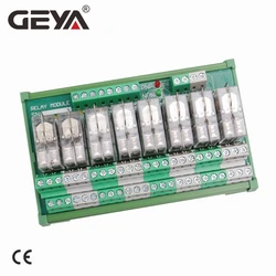 GEYA-8チャンネルリレーモジュール、PLC自動化プロジェクト用のdpdtリレー、2ng2r、2no2nc、12v、24v、ac & dc